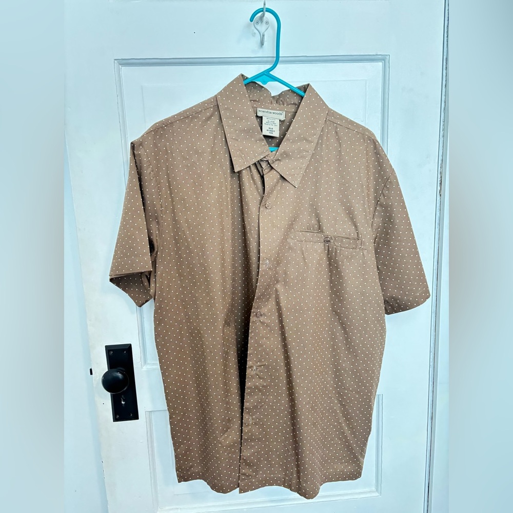 Scandia Woods Brown Polka Dot Shirt